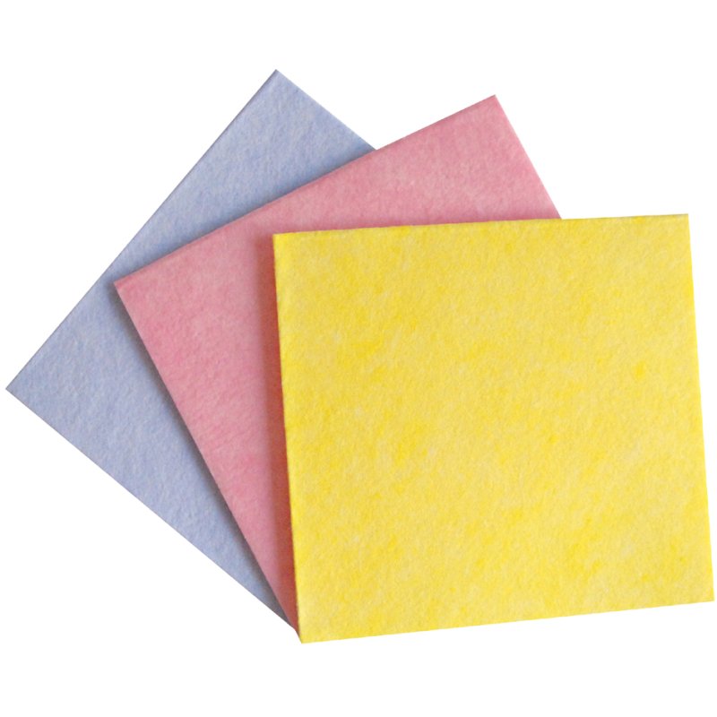 HYGOCLEAN chiffon multiusage TETRA STANDARD, 400×380 mm, 6 pièces, bleu/rose/jaune